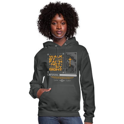 Walk By Faith - Women's Hoodie - asphalt