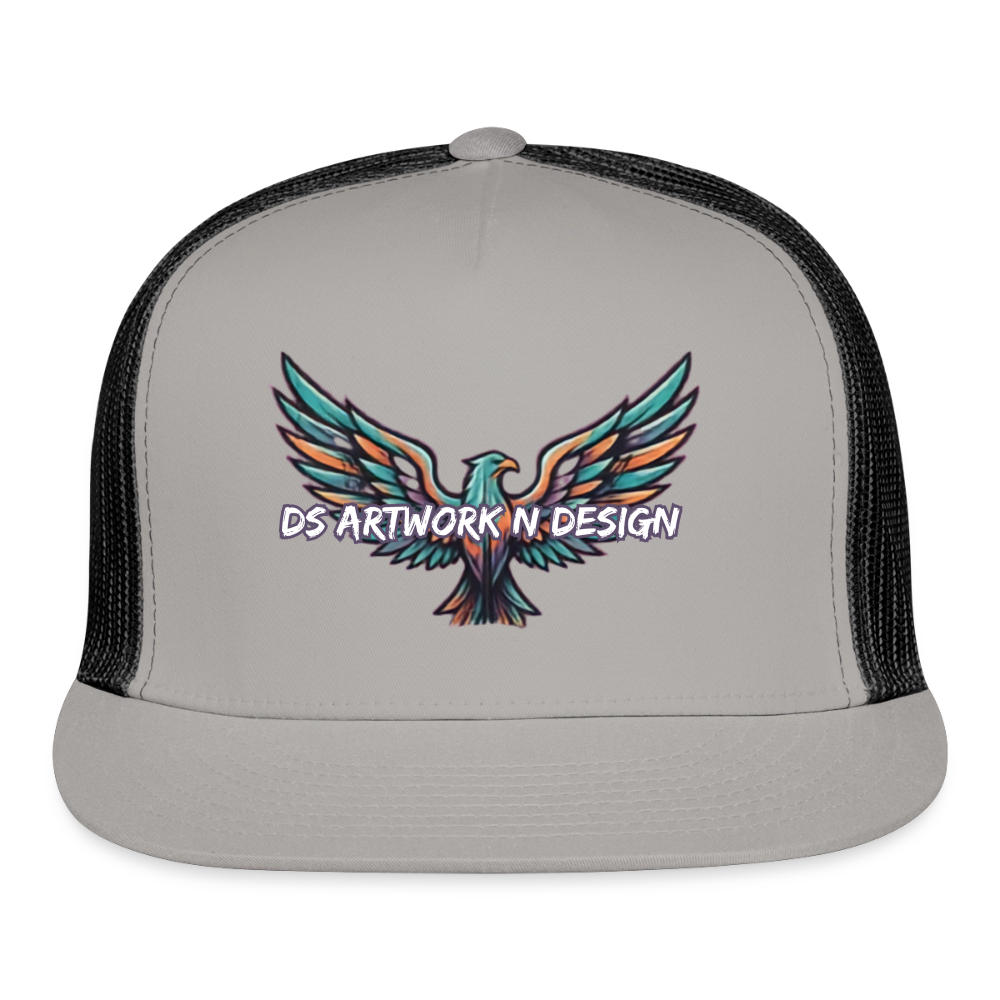 Graffiti Eagle - Trucker Hat - gray/black