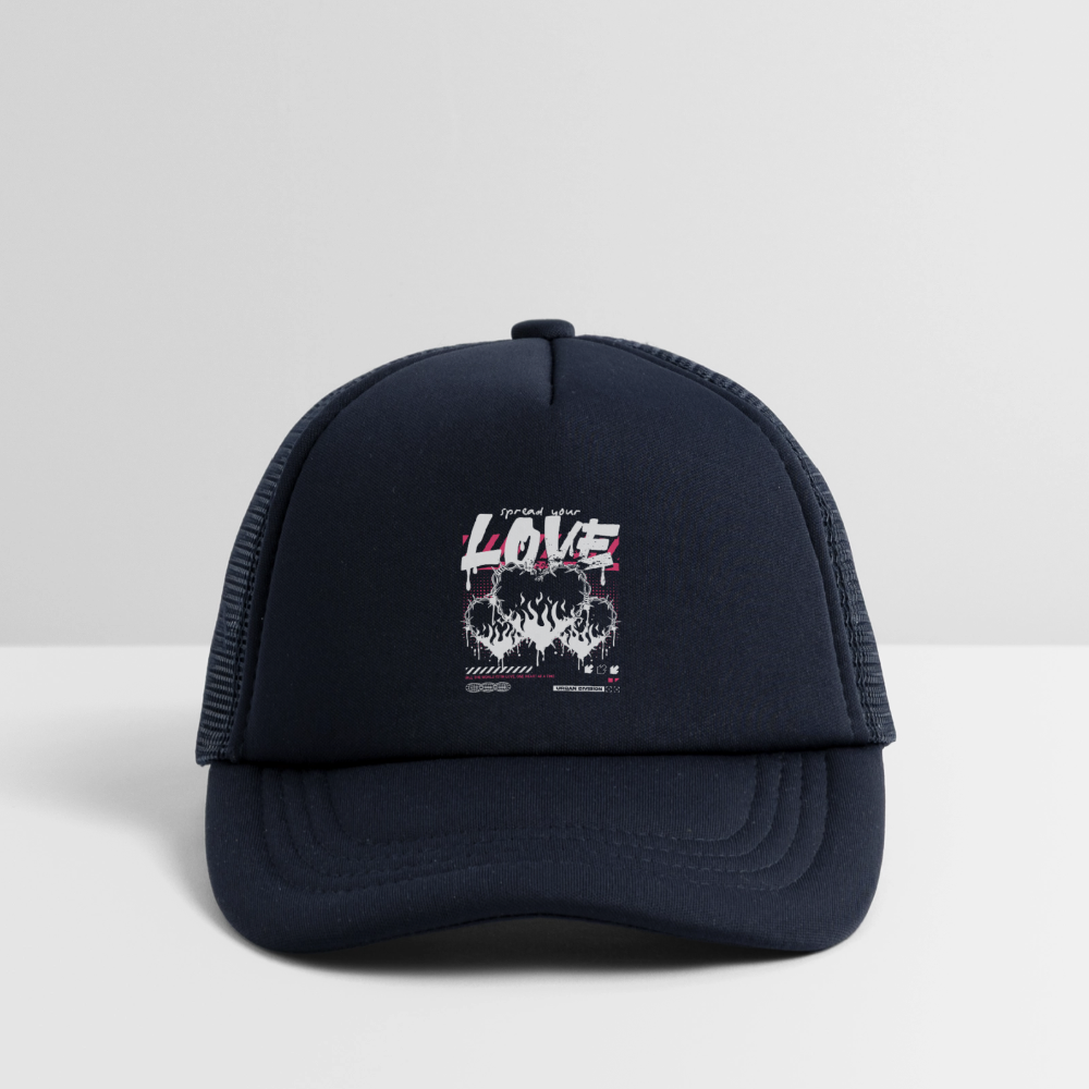Spread Your Love - Kid's Trucker Cap - navy