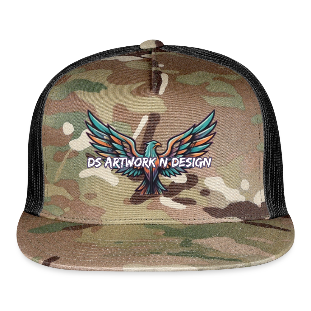 Graffiti Eagle - Trucker Hat - MultiCam\black