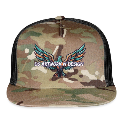 Graffiti Eagle - Trucker Hat - MultiCam\black