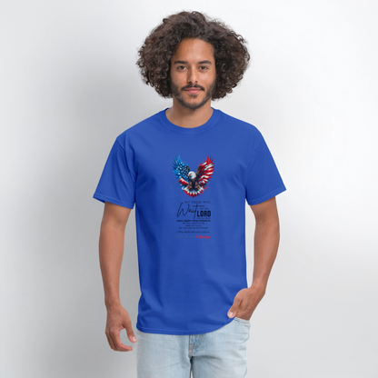 Mount on Eagles wings -Men's  T-Shirt - royal blue