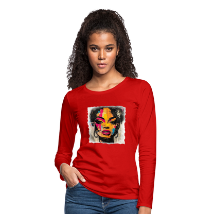 Pop Culture Women-2- Long Sleeve T-Shirt - red
