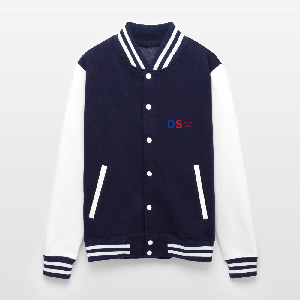 Walk with God - Letterman's Jacket - navy/white