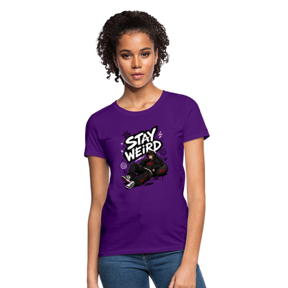 Stay Weird - Graffiti Women's T-Shirt - purple