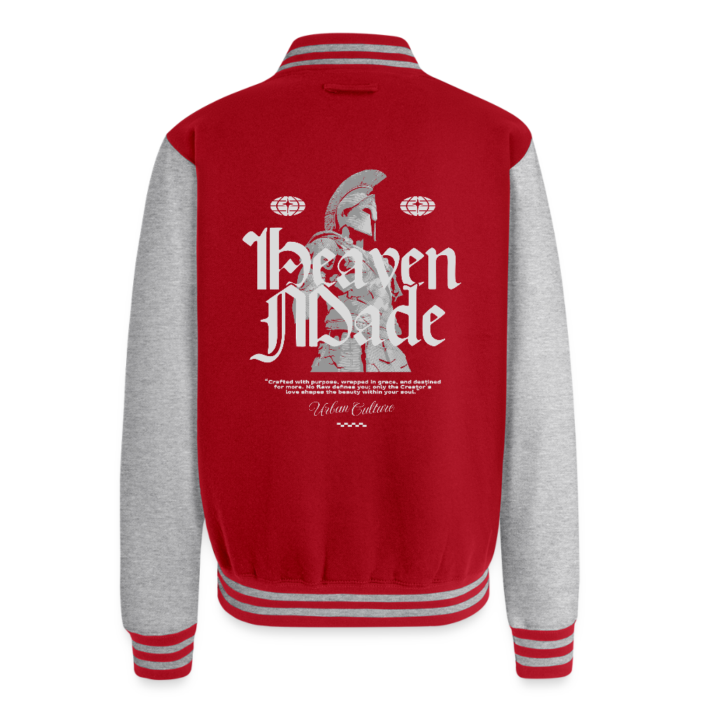 Heaven Made - Letterman Jacket - red/heather grey