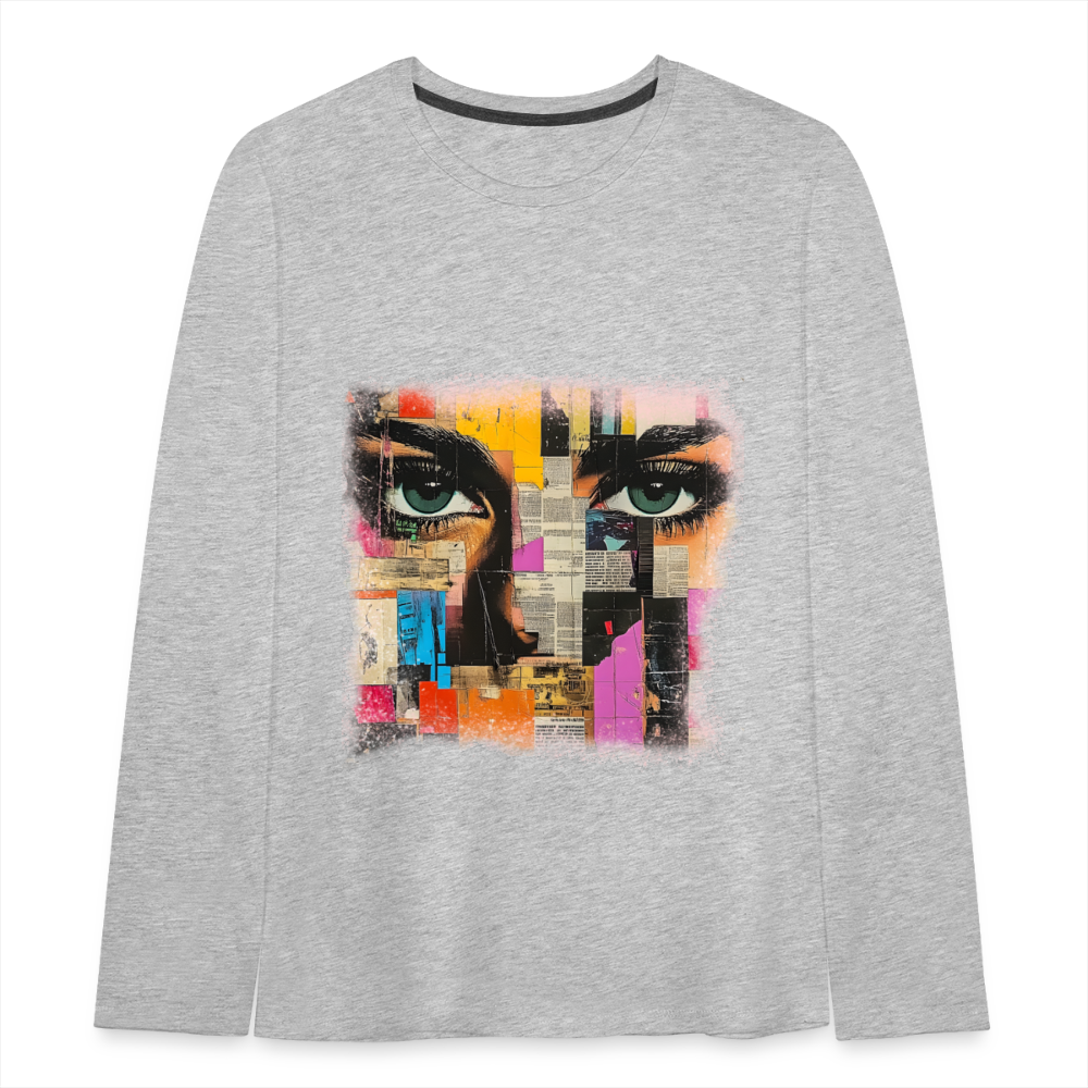 Pop Culture Woman 2 - Kids'  Long Sleeve T-Shirt - heather gray