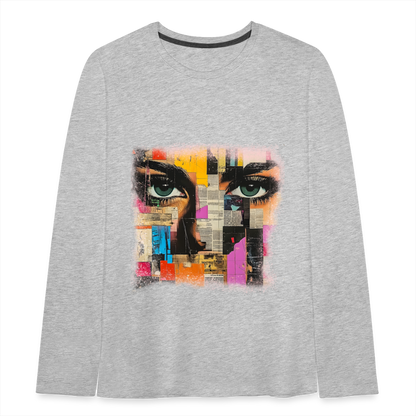 Pop Culture Woman 2 - Kids'  Long Sleeve T-Shirt - heather gray