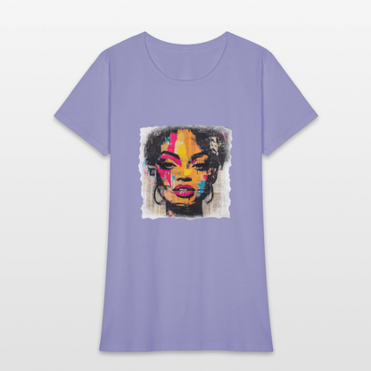 Pop Culture Woman 2- Short Sleeve T-Shirt - lavender