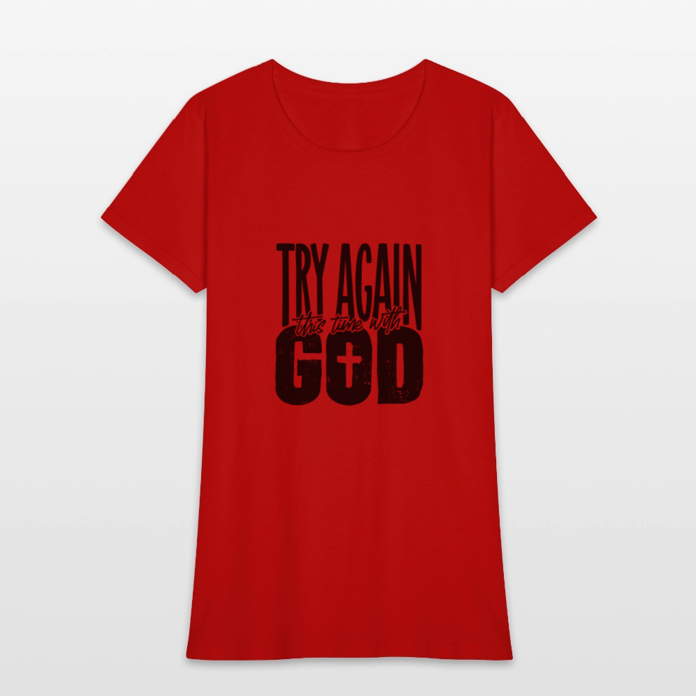 Try Again -Women's Short Sleeve T-Shirt - red