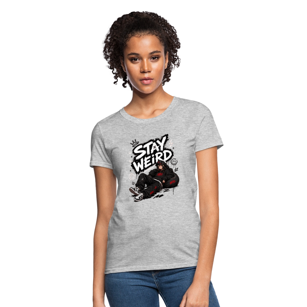Stay Weird - Graffiti Women's T-Shirt - heather gray