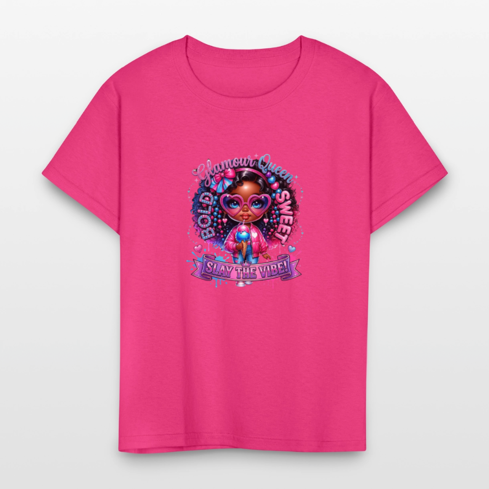 Black Girl Power - Bold and Sweet Kids' T-Shirt - fuchsia