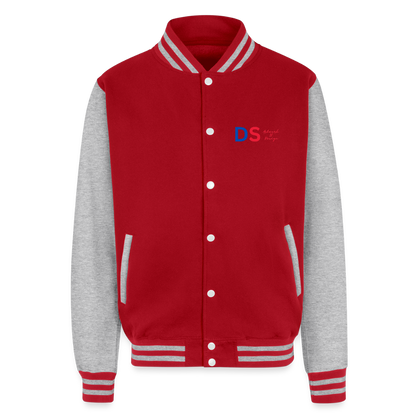 Walk By Faith - letterman Jacket - red/heather grey