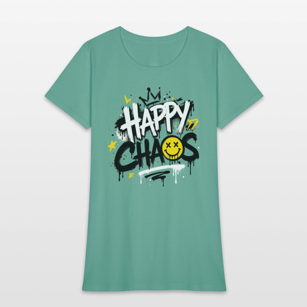 Happy Chaos - Graffiti Women's T-Shirt - aquatic