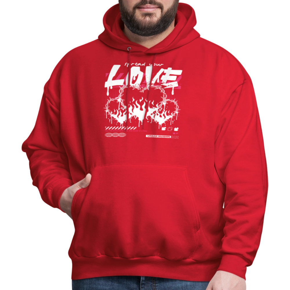 Heart of fire - Men's Hoodie - red