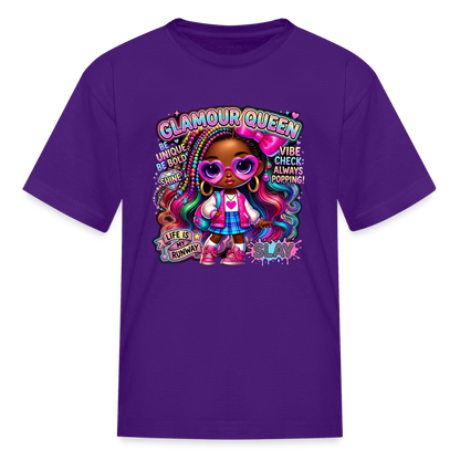 Black Girl Power - Glamour Queen Kids' T-Shirt - purple