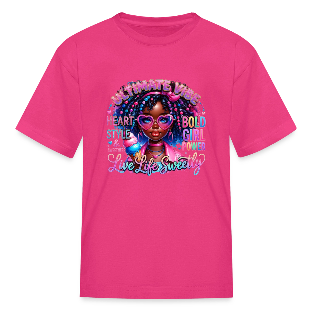 Black Girl Power - Ultimate Vibes Kids' T-Shirt - fuchsia