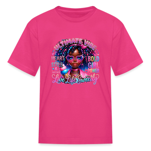 Black Girl Power - Ultimate Vibes Kids' T-Shirt - fuchsia