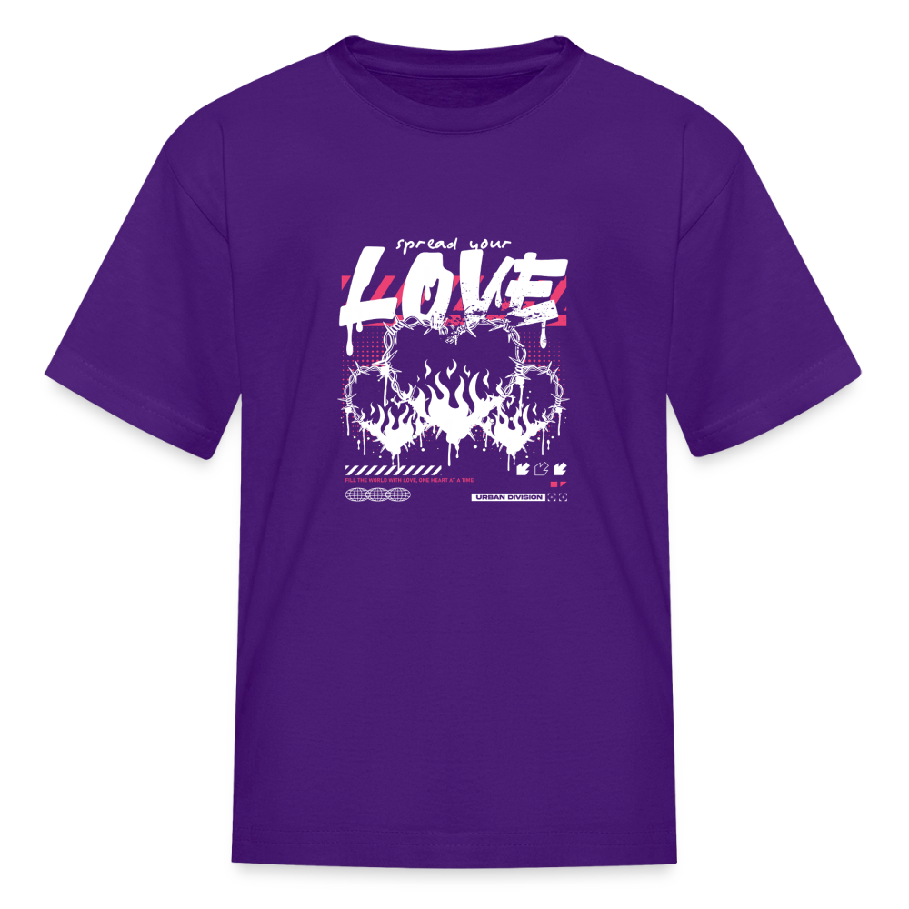Spread Your Love - Kids' T-Shirt - purple