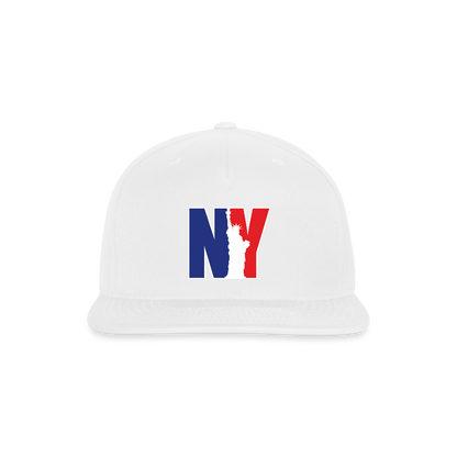NY - Snapback Baseball Cap - white