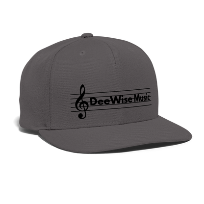 DeeWise Music - Snapback Baseball Cap - dark grey