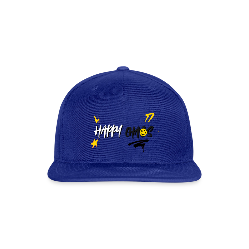 Happy Chaos - Graffiti Snapback Baseball Cap - royal blue