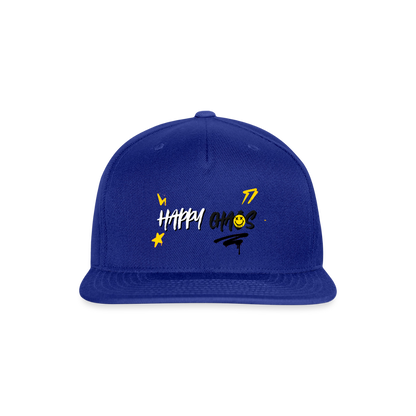 Happy Chaos - Graffiti Snapback Baseball Cap - royal blue