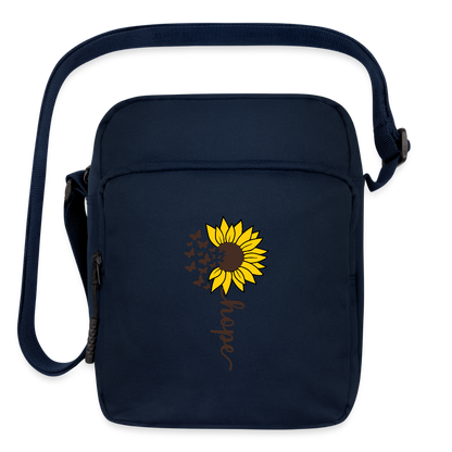 Sunflower of Hope - Upright Crossbody Bag - navy