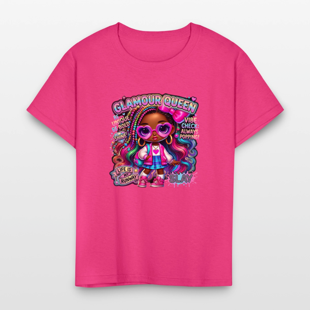 Black Girl Power - Glamour Queen Kids' T-Shirt - fuchsia