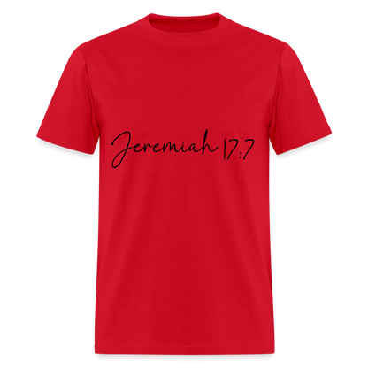 Jeremiah 17:7 - men's t-shirt - red