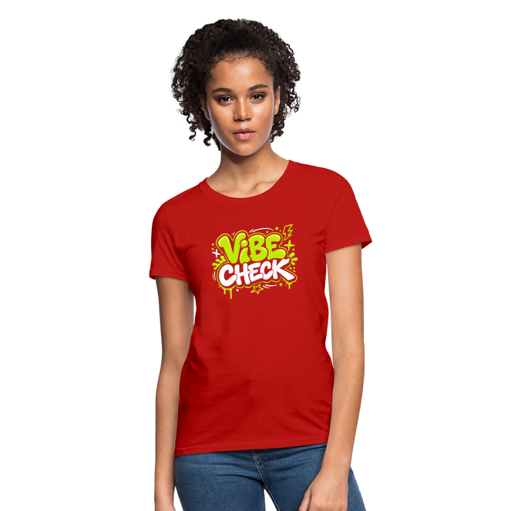 Vibe Check - Graffiti Women's T-Shirt - red