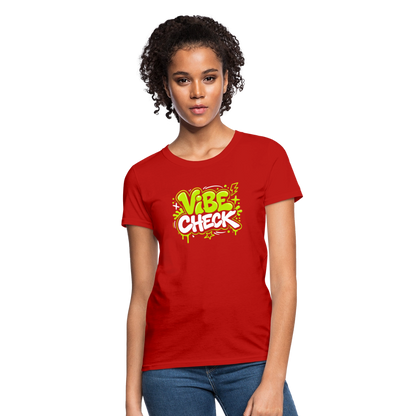 Vibe Check - Graffiti Women's T-Shirt - red