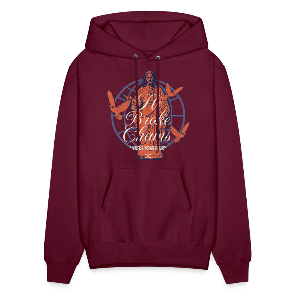 Chains Broken - Men's Hoodie - burgundy