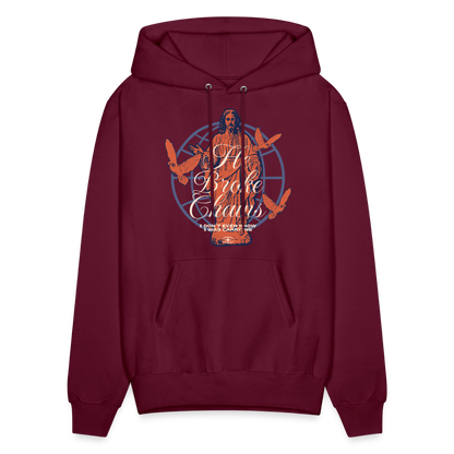 Chains Broken - Men's Hoodie - burgundy