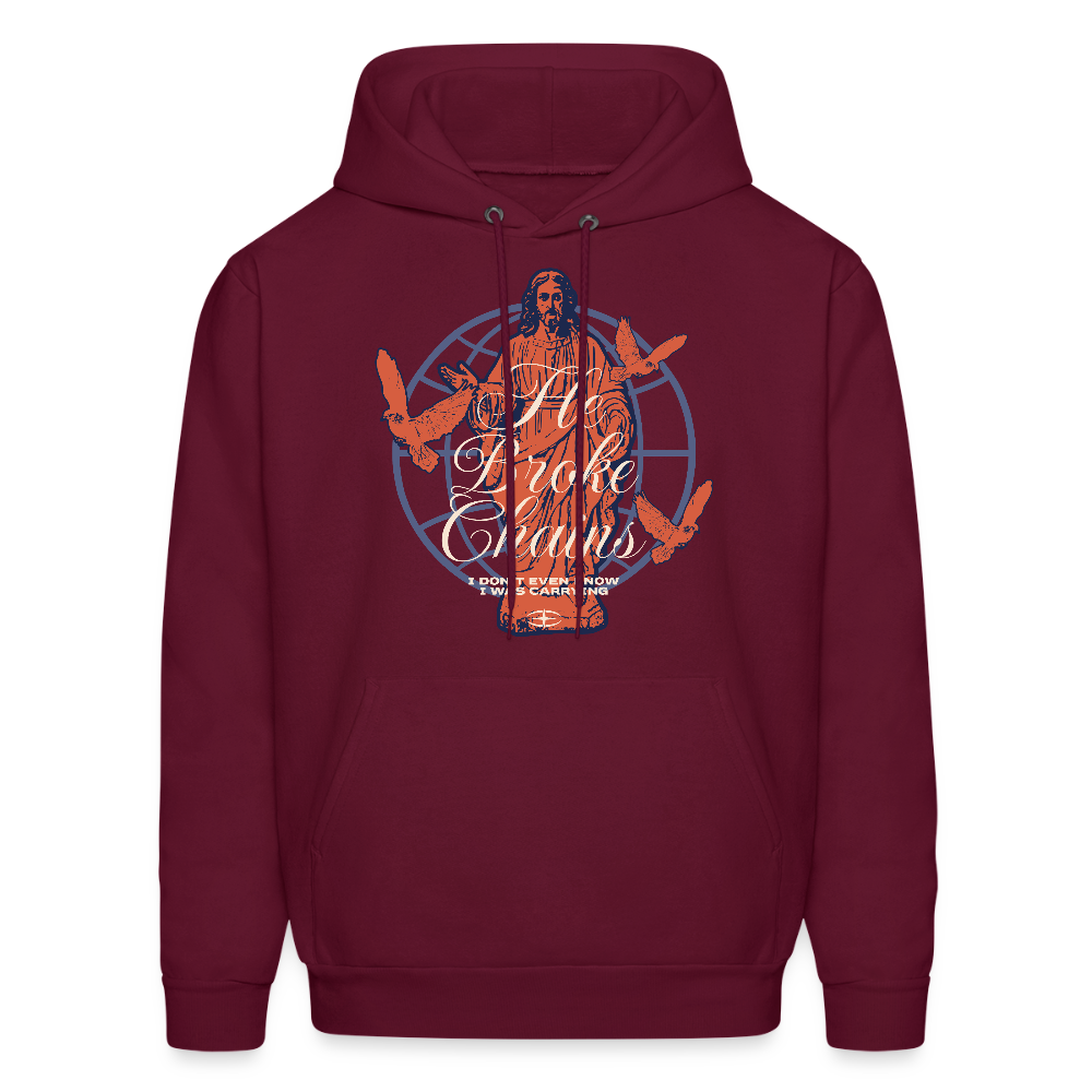 Chains Broken - Men's Hoodie - burgundy