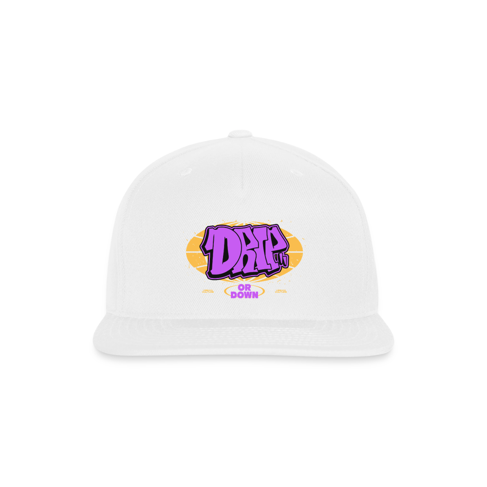 Drip - Graffiti Snapback Baseball Cap - white