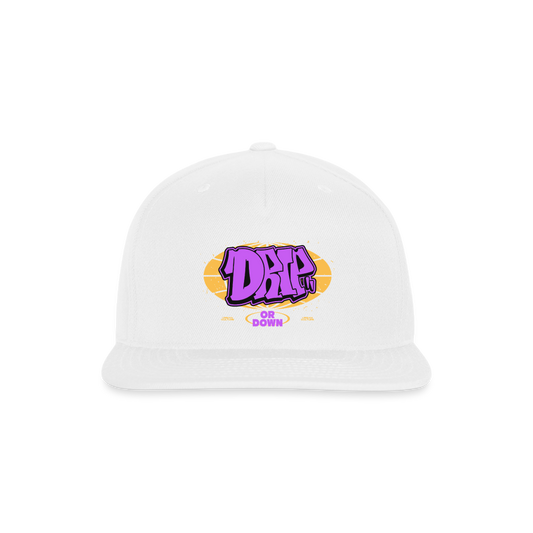 Drip - Graffiti Snapback Baseball Cap - white