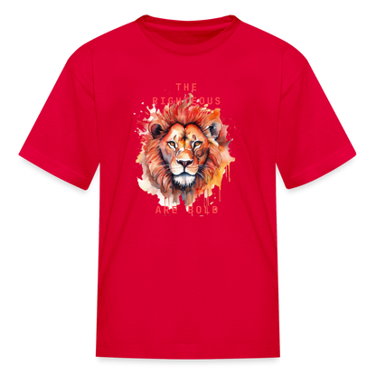 Bold Lion - Kids T-Shirt - red