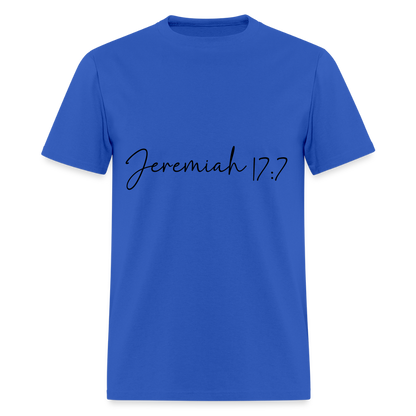 Jeremiah 17:7 - men's t-shirt - royal blue
