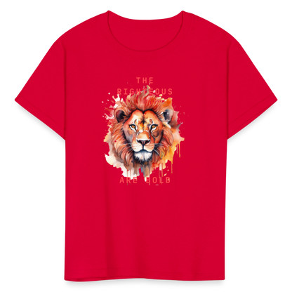 Bold Lion - Kids T-Shirt - red