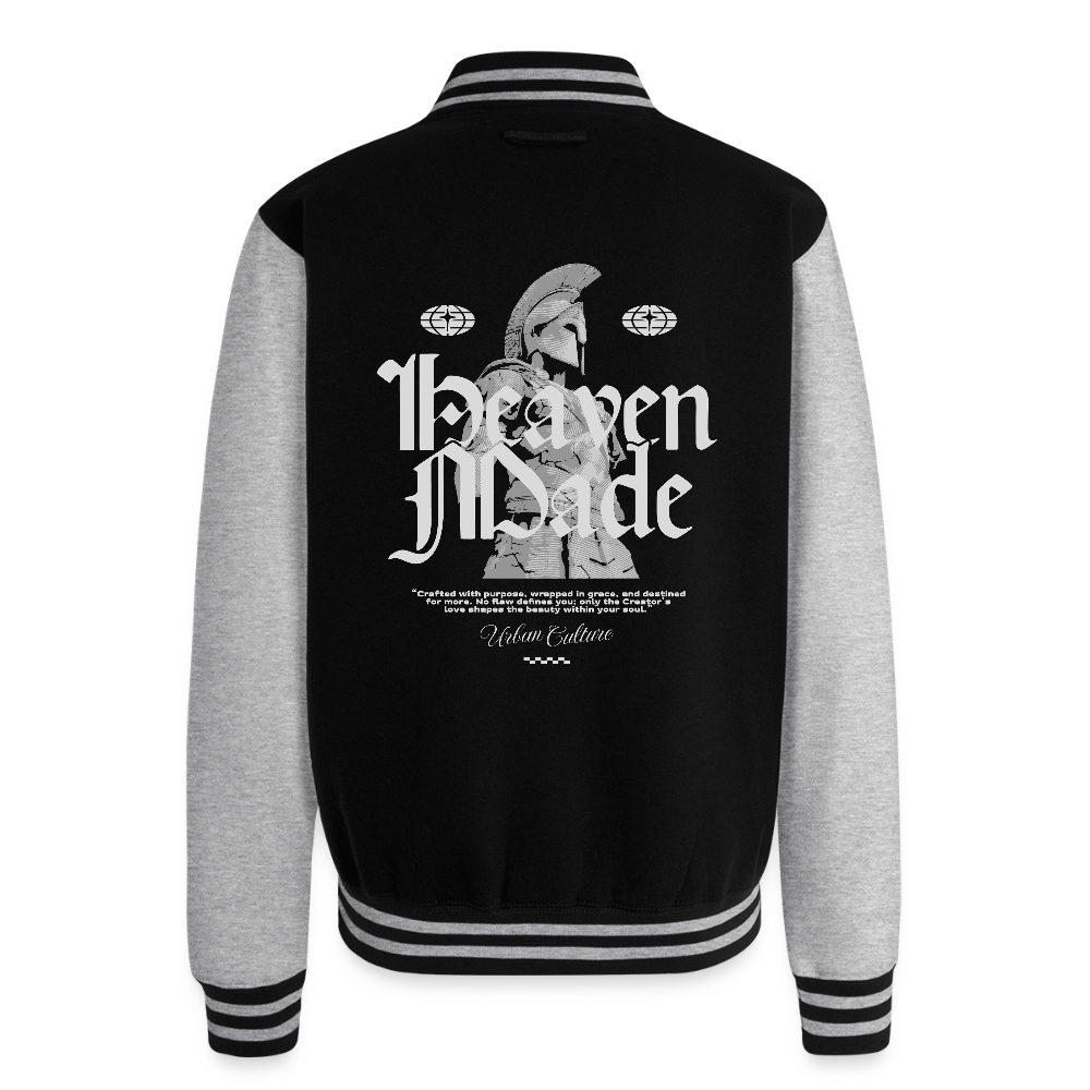 Heaven Made - Letterman Jacket - black/heather grey