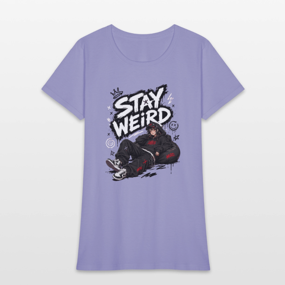 Stay Weird - Graffiti Women's T-Shirt - lavender