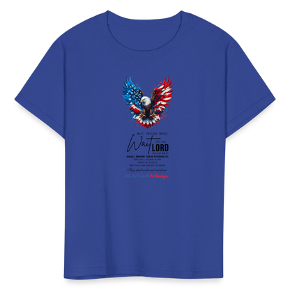 Mount on Eagles Wings - Kids' T-Shirt - royal blue