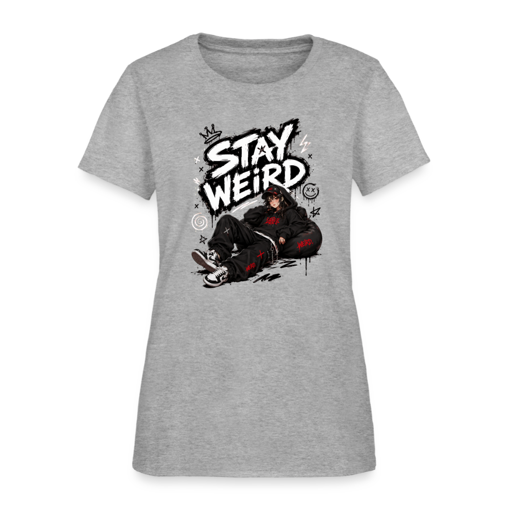 Stay Weird - Graffiti Women's T-Shirt - heather gray