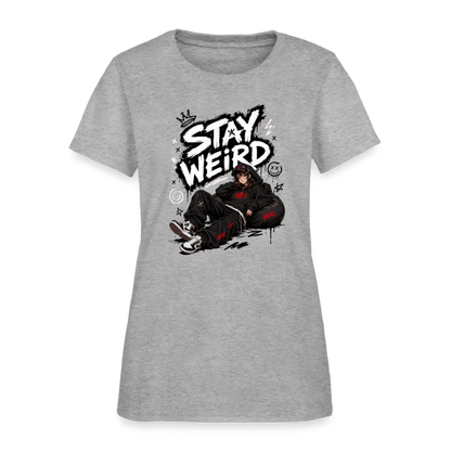 Stay Weird - Graffiti Women's T-Shirt - heather gray
