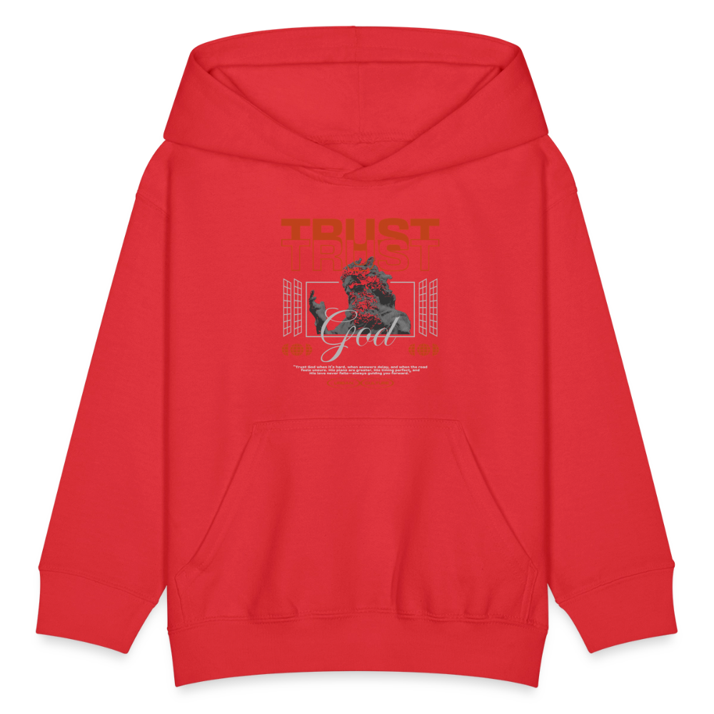 Trust God - Kids' Hoodie - red