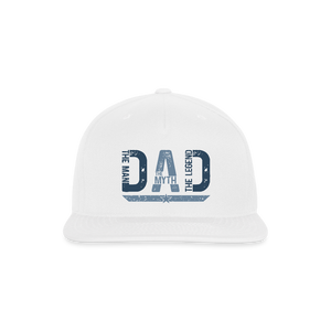 Dad -Snapback Baseball Cap - white