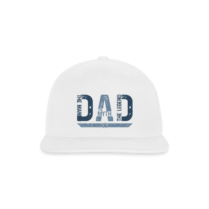 Dad -Snapback Baseball Cap - white