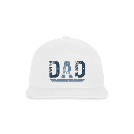 Dad -Snapback Baseball Cap - white