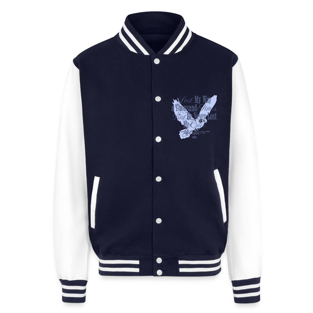 God is with Us - Letterman Jacket - navy/white